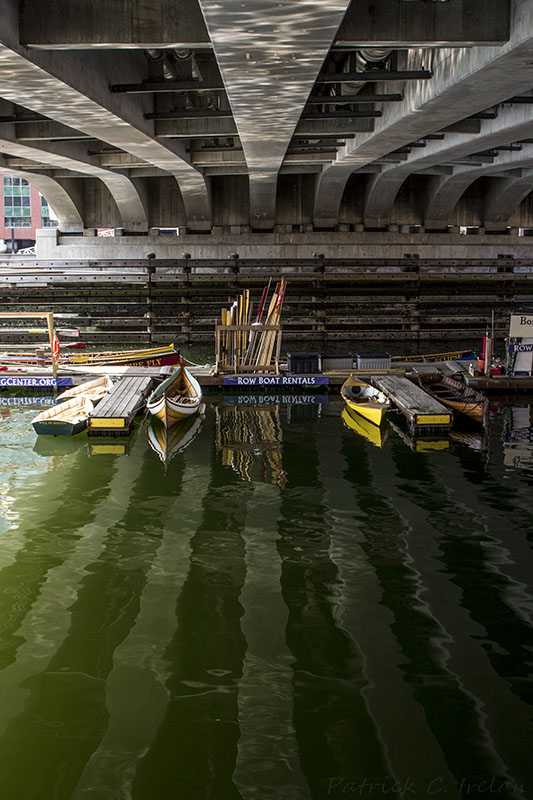 Boats Under Bridge 2, Boston Harbor, Boston, Massachusetts