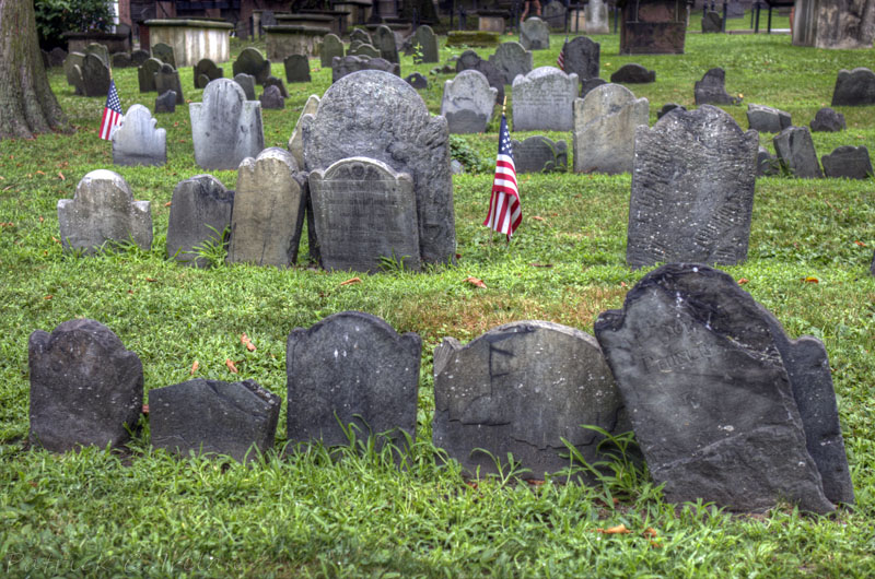 Rows of Stones, King's Chapel Burying Ground, Boston, Massachusetts