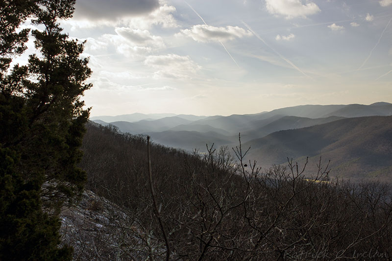 View of Blue Ridge Mountains, Apalachian Trail, Reeds Gap to Rockfish Gap, Sherando, Virginia