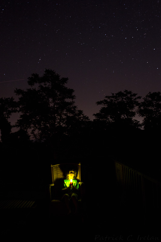 Boy with Glow Stick, Blue Ridge Mountains, Central Virginia