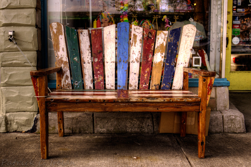 Colorful Bench, Cape Charles, Eastern Shore of Virginia